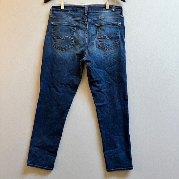 7 For All Mankind Kimmie crop denim jeans Sz 30 - Picture 2 of 13